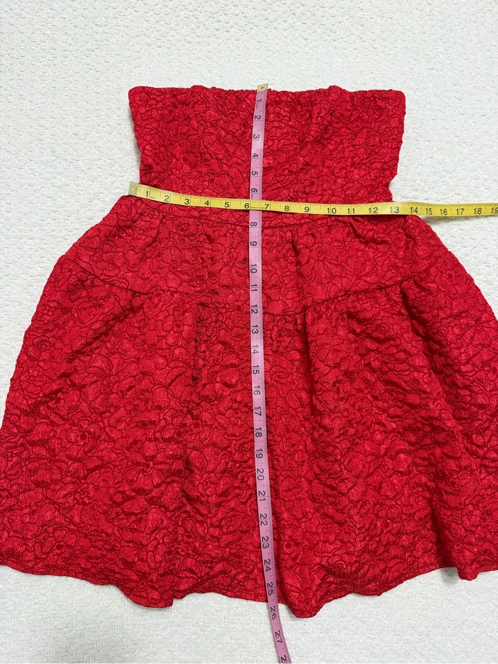 Hello Molly Sasha Strapless Mini Dress Red Women’s Size M NWT - Picture 6 of 12